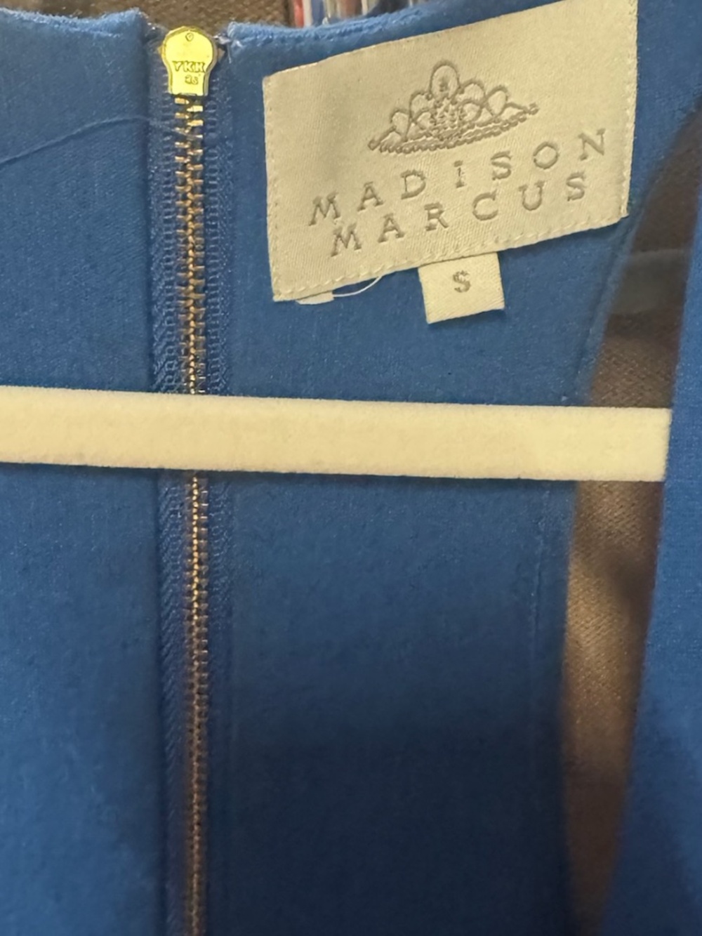 Madison Marcus Blue Sleeveless Dress - Size Small LIKE NEW Back Zipper - Picture 2 of 3